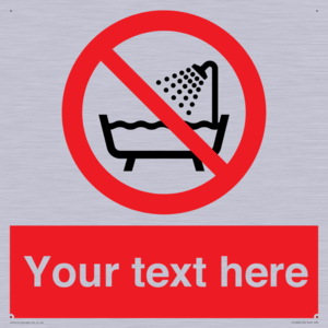 Custom Do not use this device in a bathtub shower or water-filled reservoir